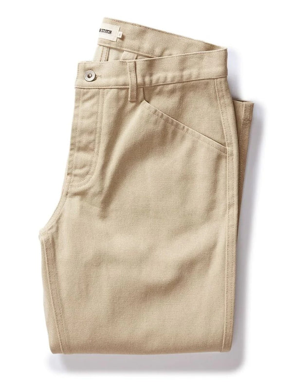 The Camp Pant - Rinsed Light Khaki Chipped Canvas
