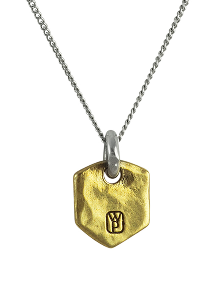 Escutcheon Necklace - Sterling Silver and Brass