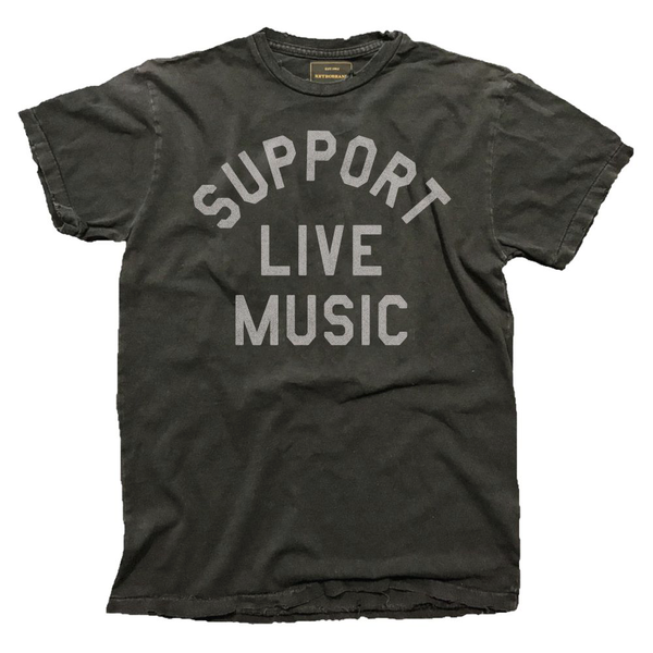 Support Live Music Tee - Vintage Black