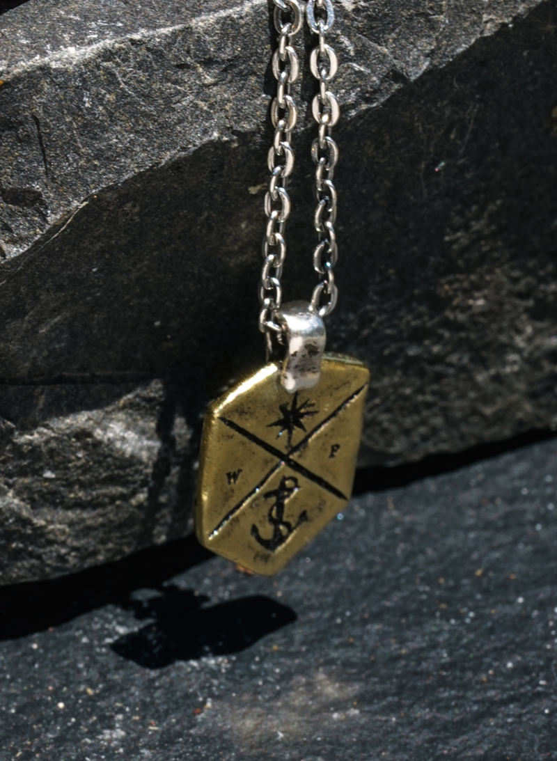 Coat of Arms Necklace - Sterling Silver and Brass