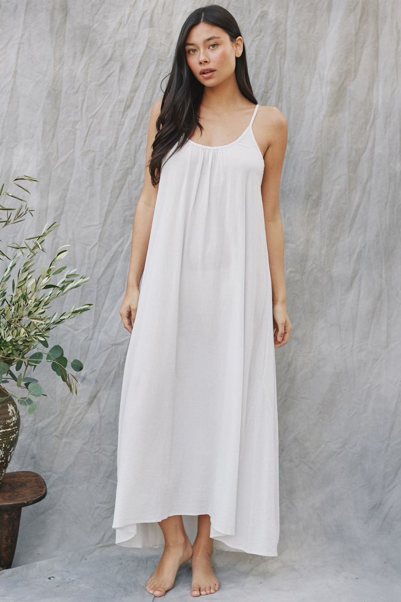 Tulum Low Back Maxi - White