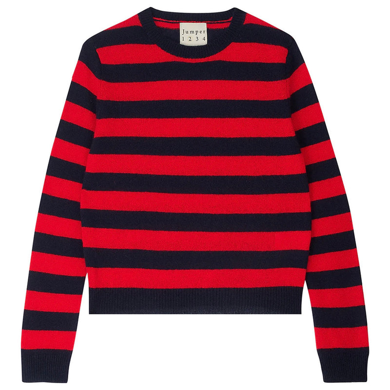 Stripe Crew - Navy/Red
