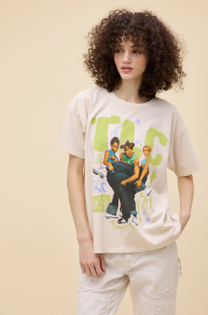 TLC Kickin’ It Merch Tee - Dirty White