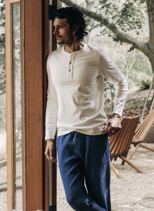 The Organic Cotton Henley - Vintage White