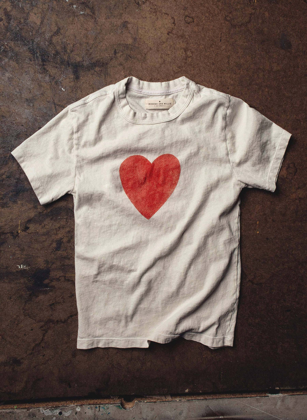 The Heart Tee - Vintage White