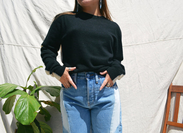 Elgium Bicolour Pullover - Combo Black