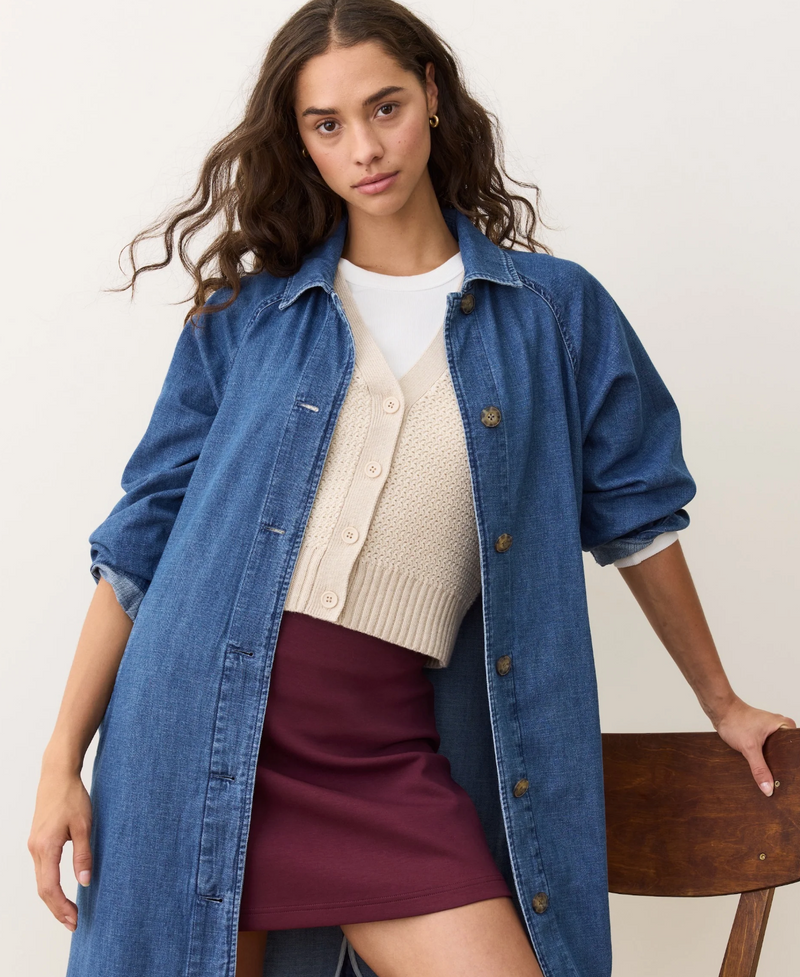 Denim Trench - Medium Wash