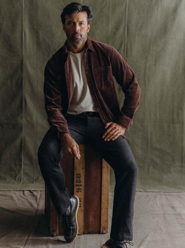 The Utility Shirt - Burgundy Corduroy