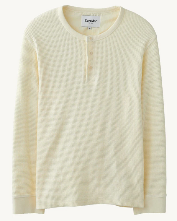 Waffle Henley - Natural