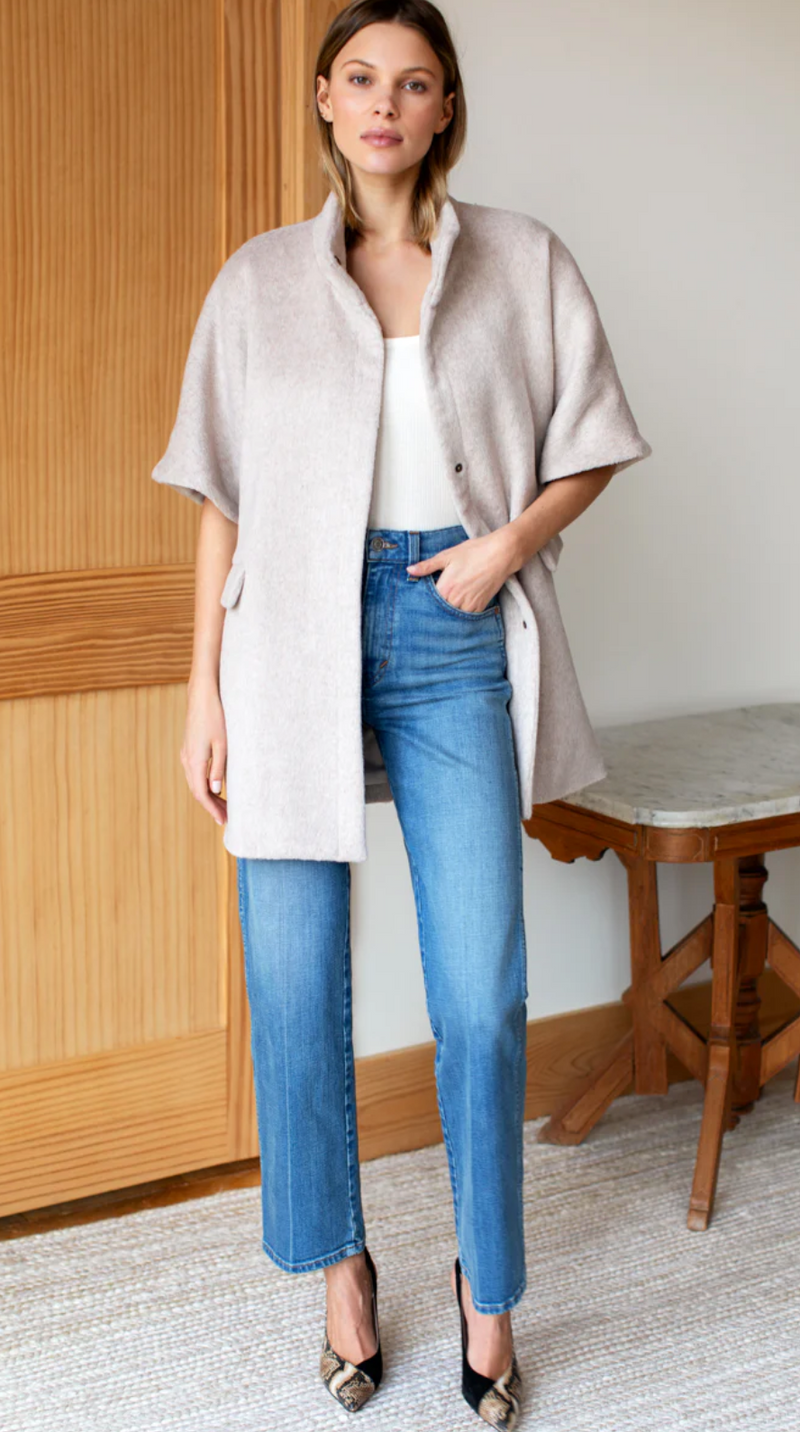 Layering Jacket - Sand Wool Mohair