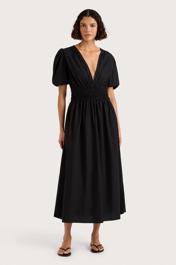 Grace Midi Dress - Black