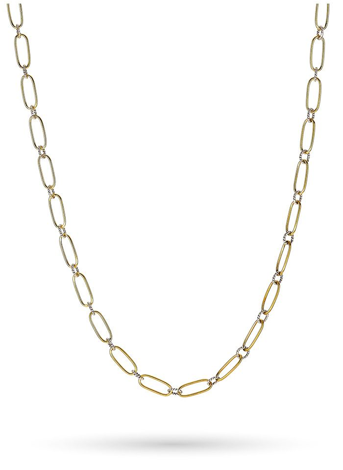 Winding Way Paperclip Chain 18" - Sterling Silver & Brass