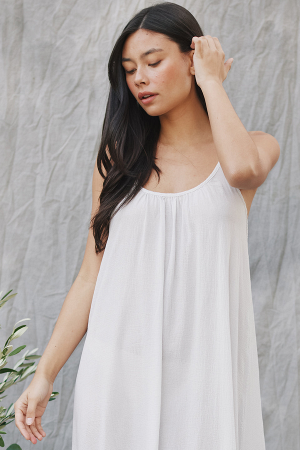 Tulum Low Back Maxi - White