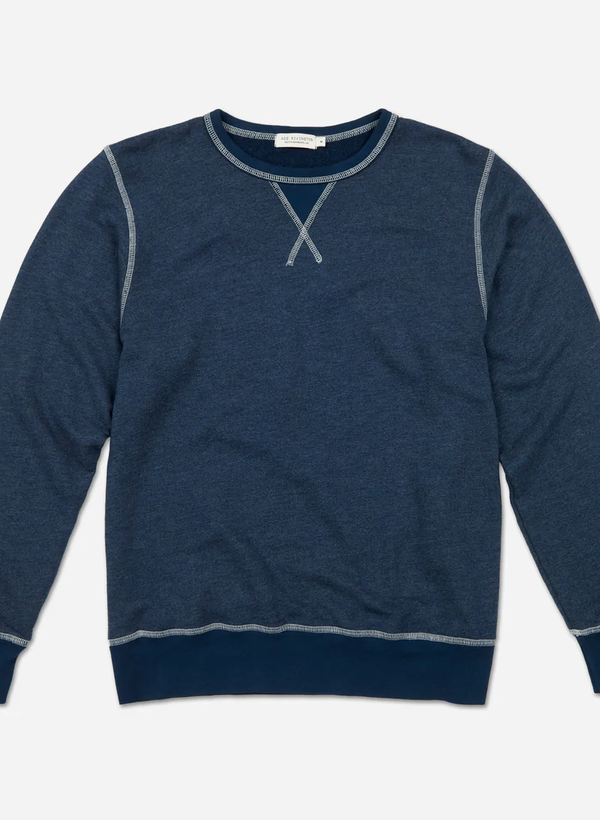 French Terry Vintage Soft Crewneck Sweatshirt - Navy Heather