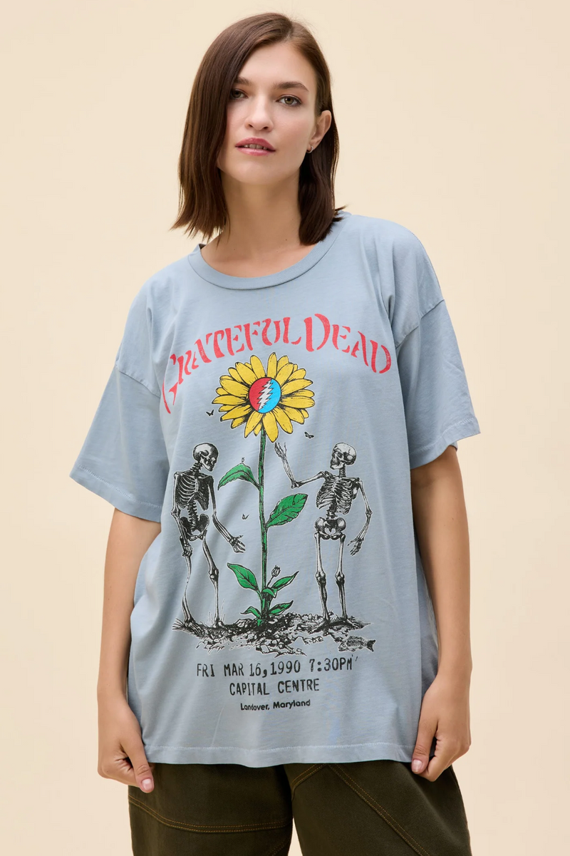 Grateful Dead Daisy Merch Tee - Light Blue
