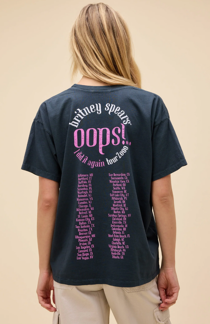 Britney Spears Oops I Did It Again Merch Tee - Vintage Black