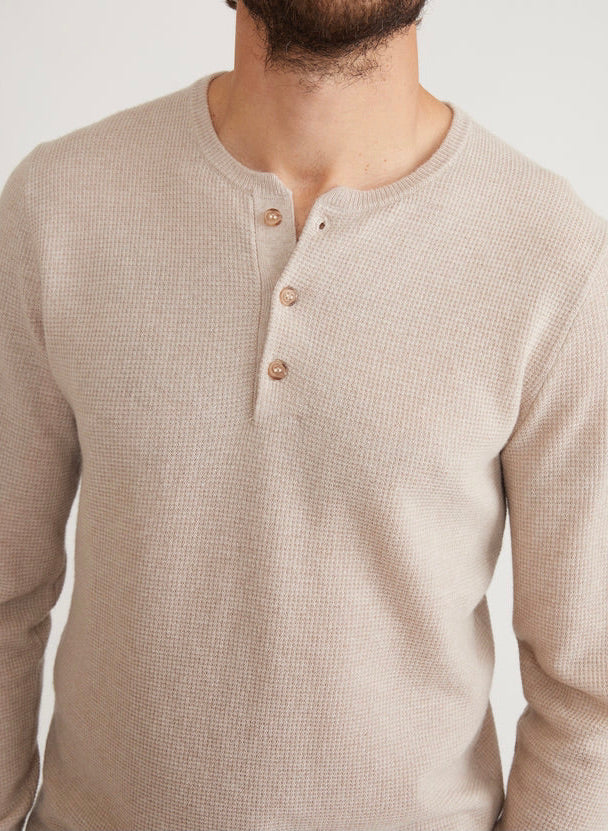 Midweight Sweater Henley - Oyster