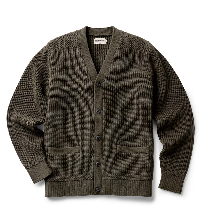 The Mariner Cardigan - Heather Loden Slub