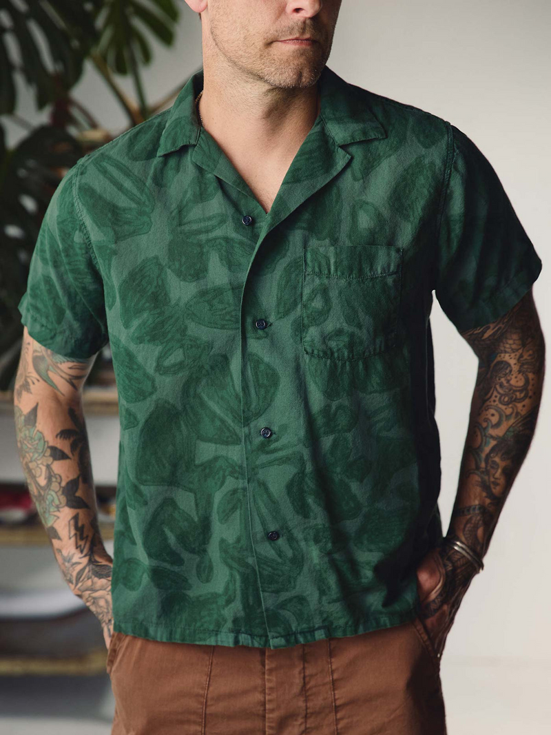 The Serra Camp Shirt - Painted Botanic