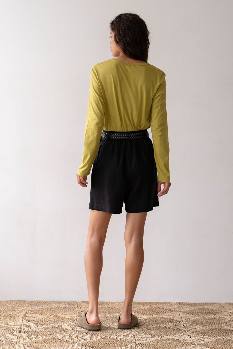 The Linen Short - Jet