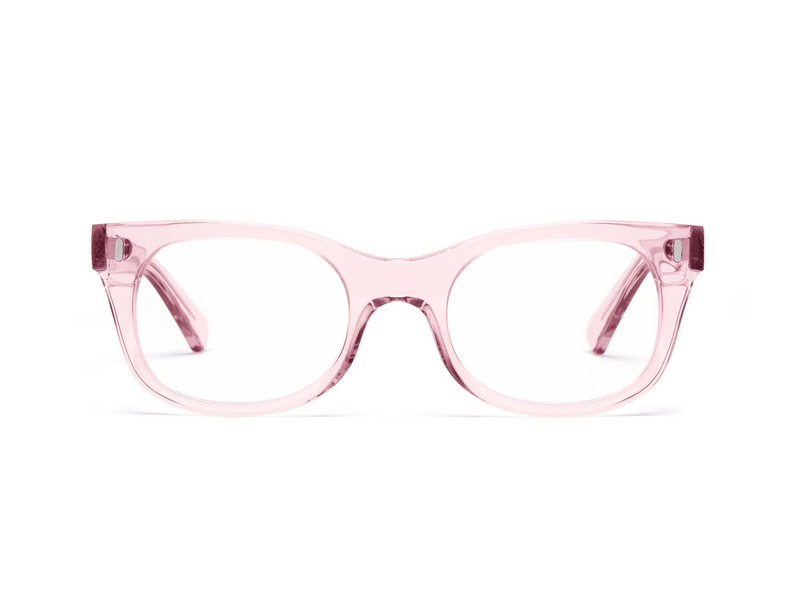 Bixby Reading Glasses - Polished Clear Pink