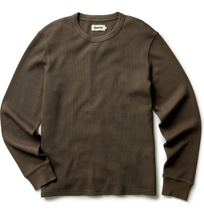 The Organic Cotton Waffle Crew - Dark Navy Waffle