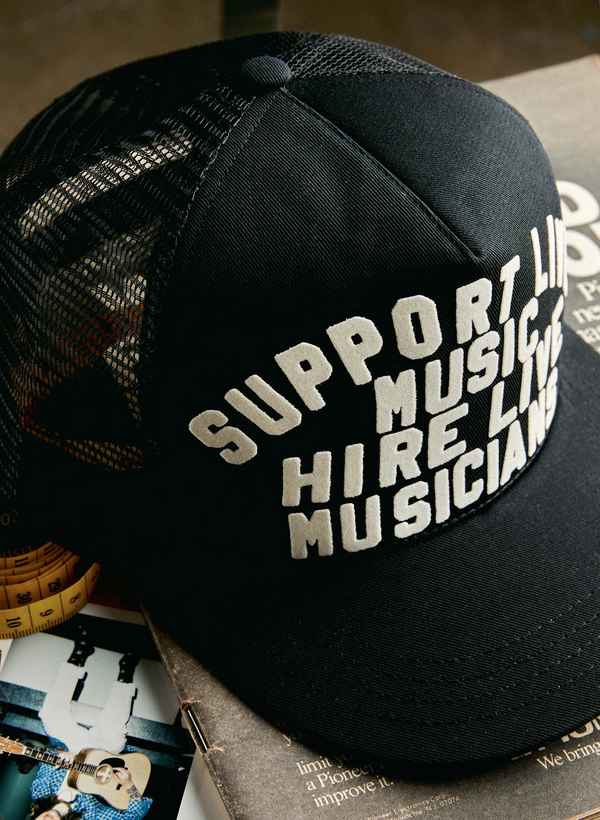 Support Live Music Trucker Hat