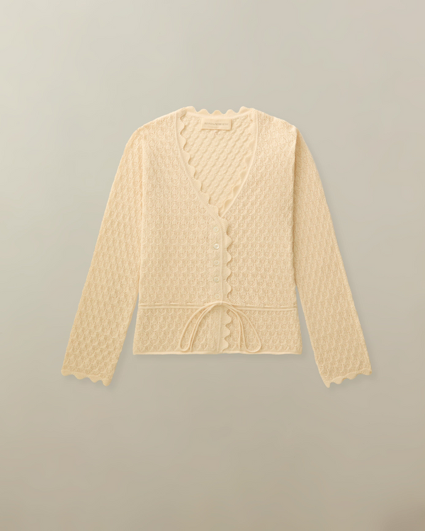 Women’s Celine Knit Cardigan In Organic Cotton - Ecru