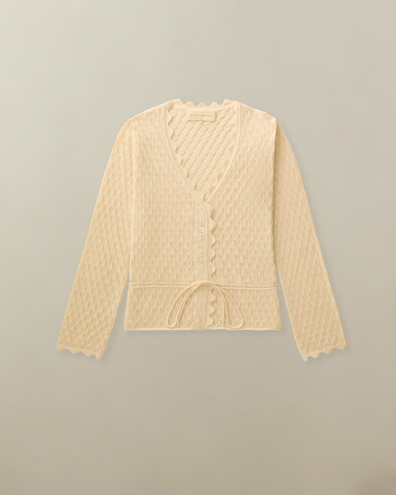 Women’s Celine Knit Cardigan In Organic Cotton - Ecru