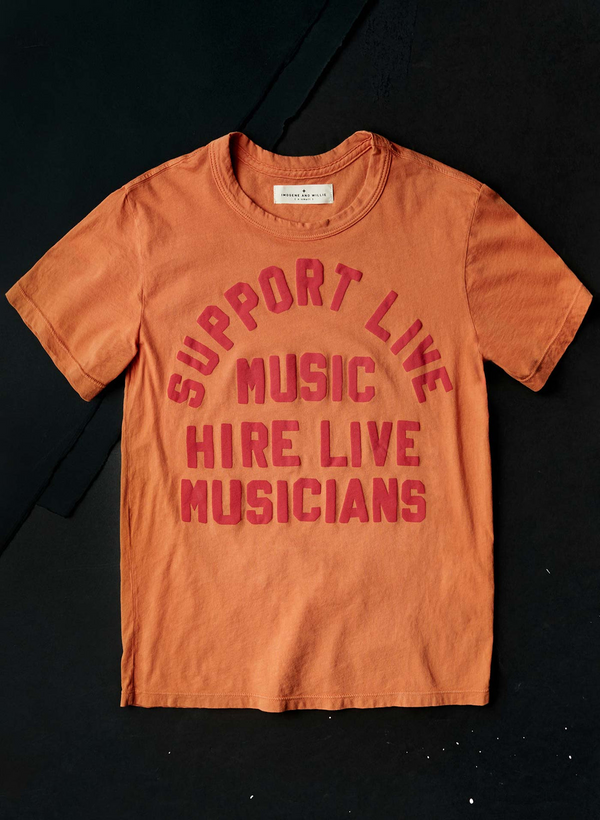 Support Live Music Tee - Orange