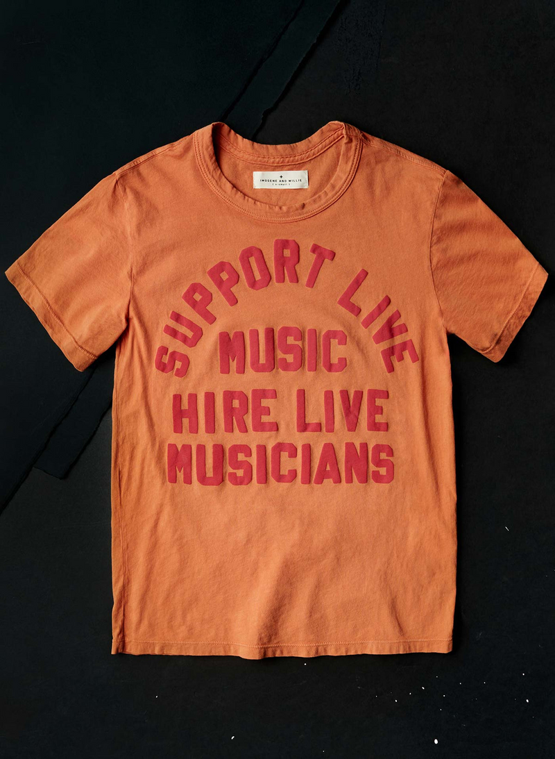 Support Live Music Tee - Orange