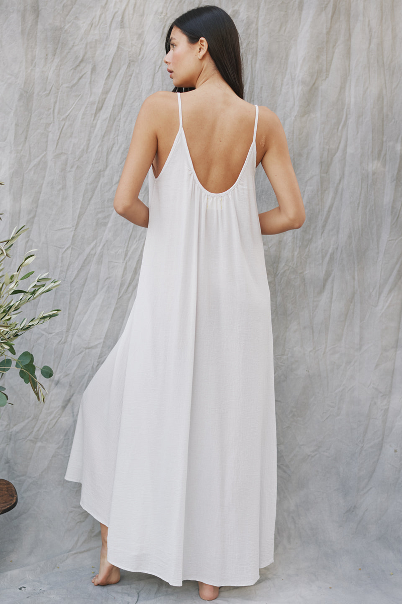 Tulum Low Back Maxi - White