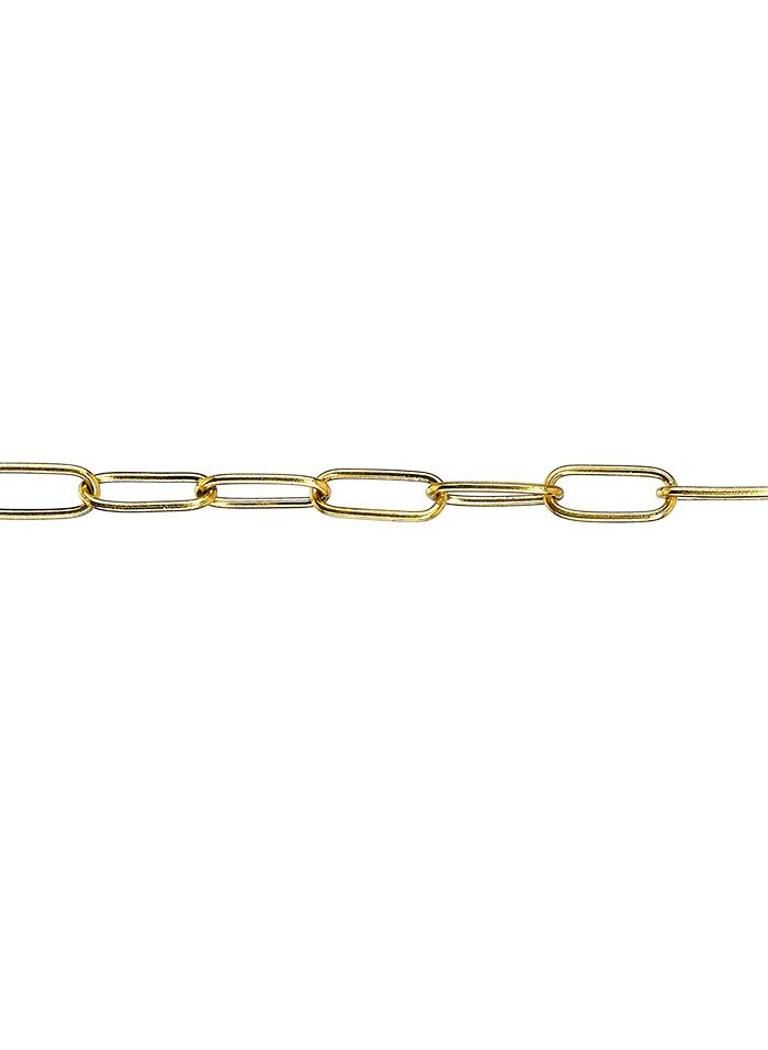 Golden Accord Paperclip Chain 24" - Brass