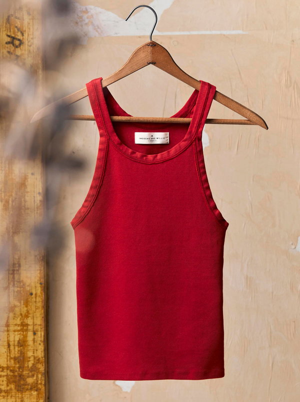 Cardinal Ribbed Racerback Tank