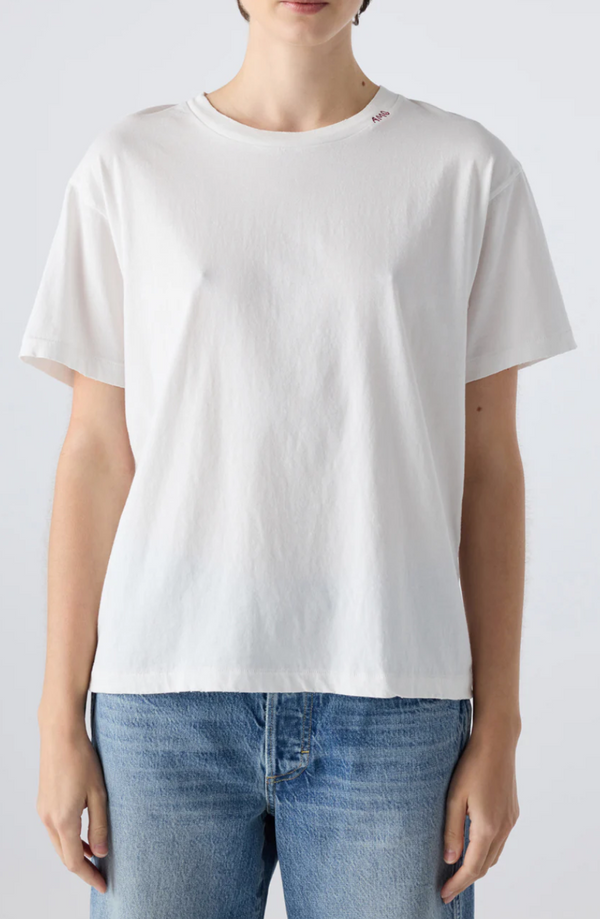 His Tee Embroidery - Eggshell