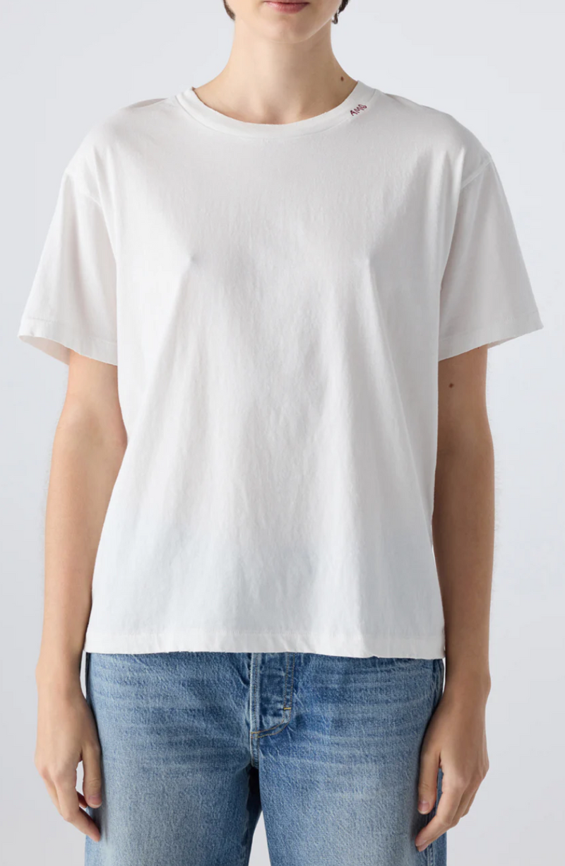 His Tee Embroidery - Eggshell