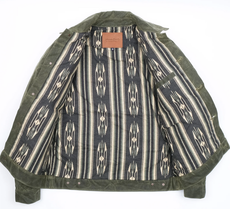 Riders Jacket Waxed Canvas - Olive
