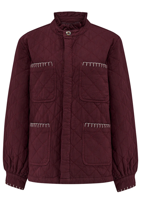 Quilted Pablo Jacket - Mulberry