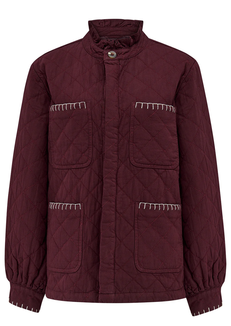 Quilted Pablo Jacket - Mulberry