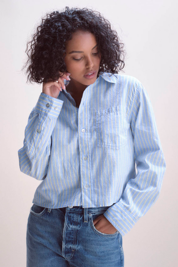 Janet Shirt - Blue/Limoncello