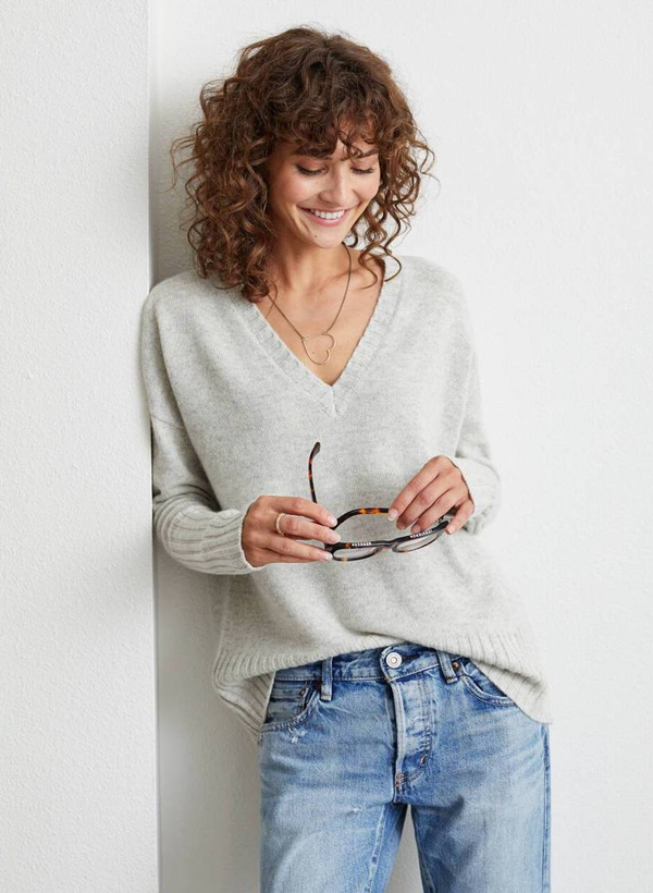 Cashmere Textured Henley - Deep Crimson