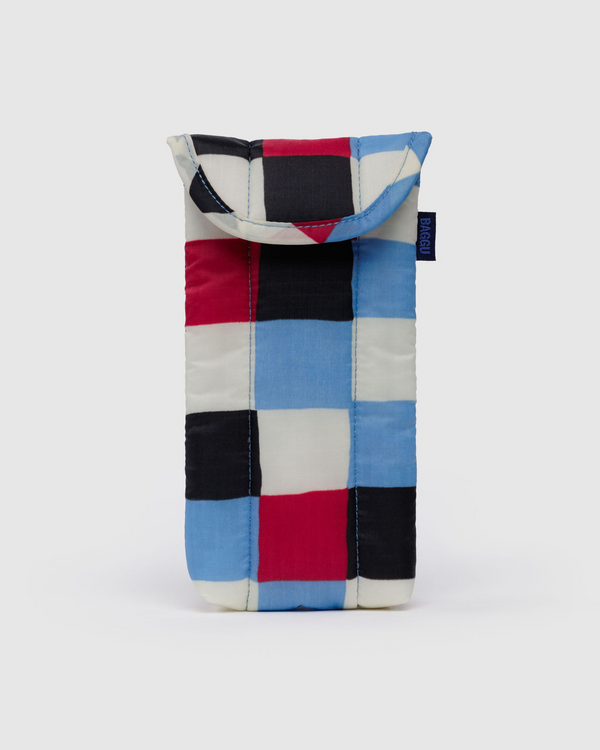 Puffy Glasses Sleeve - Painted Check