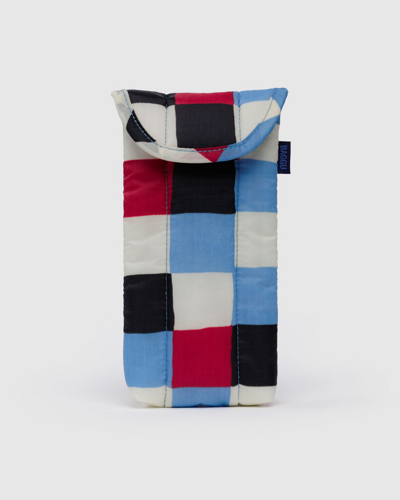 Puffy Glasses Sleeve - Painted Check