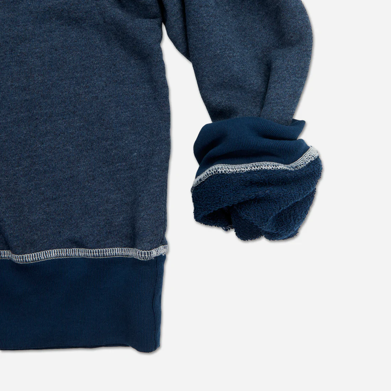 French Terry Vintage Soft Crewneck Sweatshirt - Navy Heather