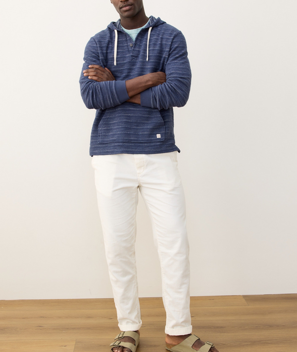 Portola Beach Hoodie - Navy/Natural Stripe