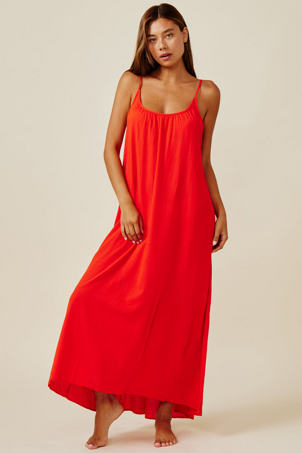 Tulum Low Back Maxi - Dahlia