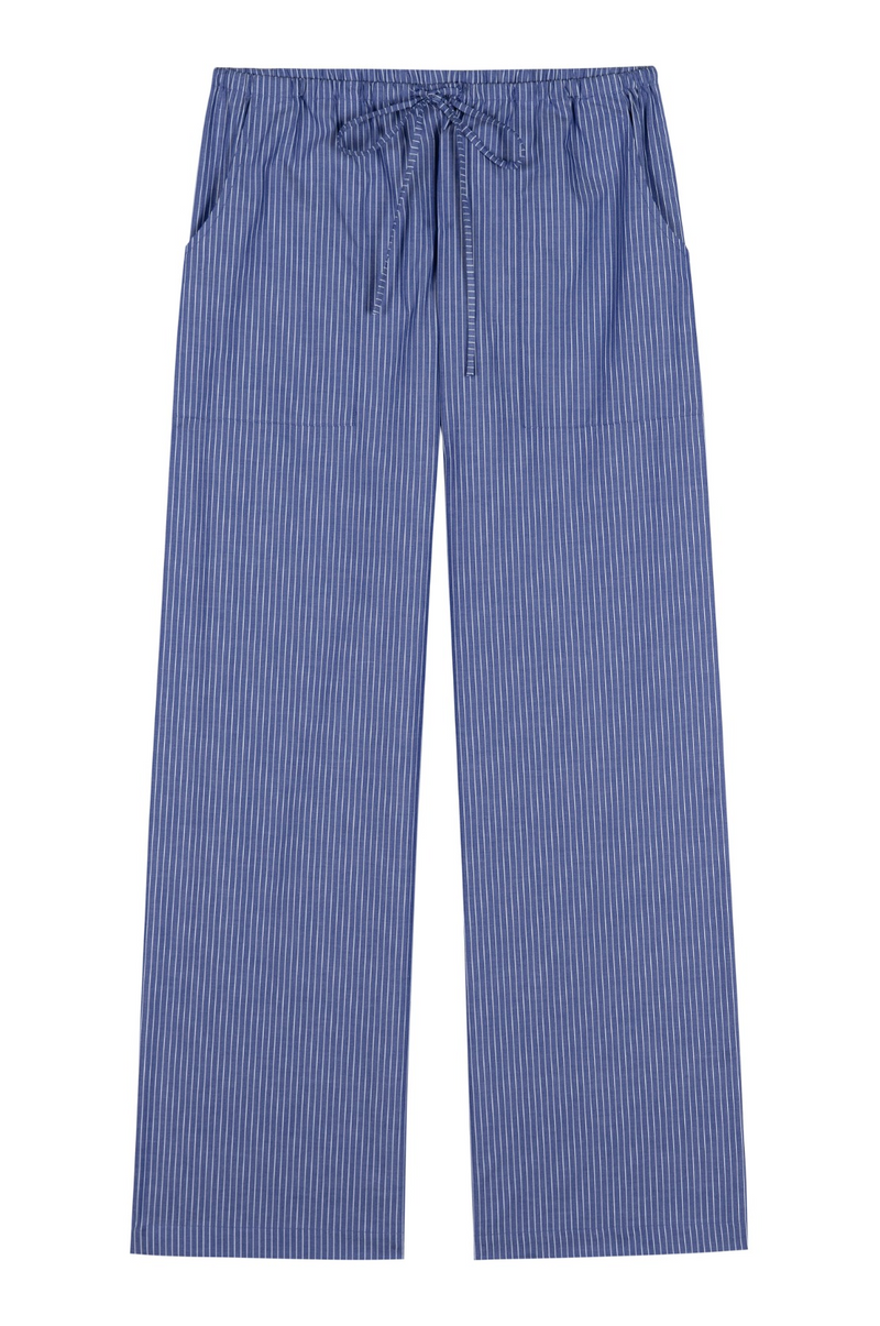 The Stripe Pop Drawstring Pant - Navy