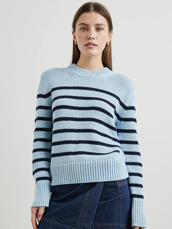 Alise Sweater - Sky Navy Stripe