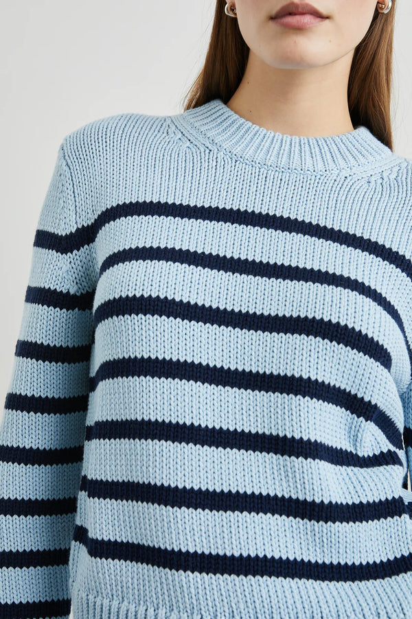 Alise Sweater - Sky Navy Stripe