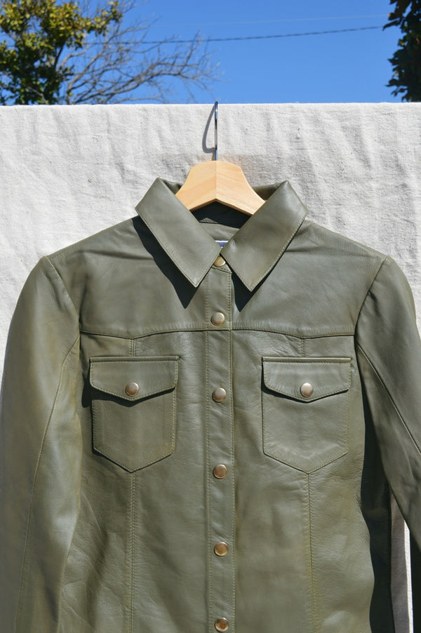 Robin Matte Leather Jacket - Jalapeno